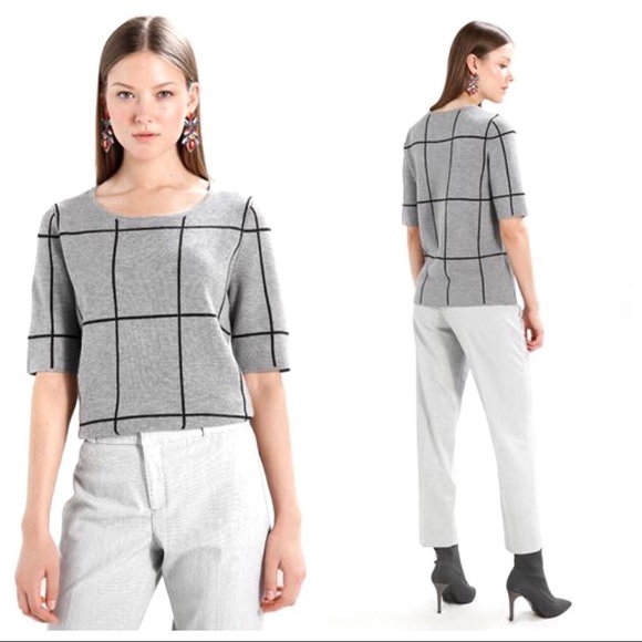 Banana Republic Tops - Banana Republic Windowpane Grid Sweater